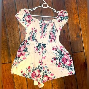 Forever 21 Pink Floral Romper
